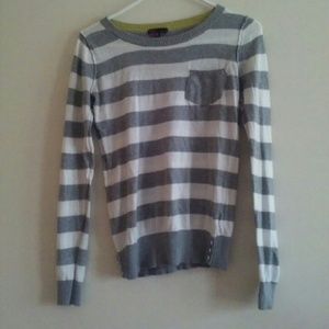 Grey and White Sweater