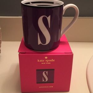 NWT kate spade "S" mug