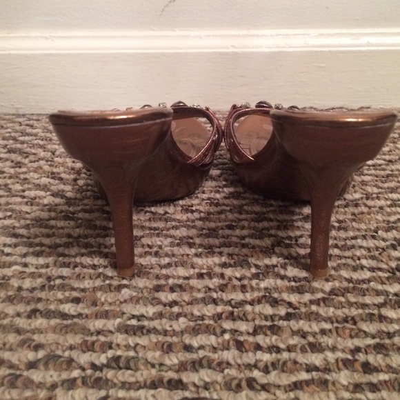 Sizzle by Colorifics Bronze Prom Pageant Shoes 7.5 - Picture 4 of 4