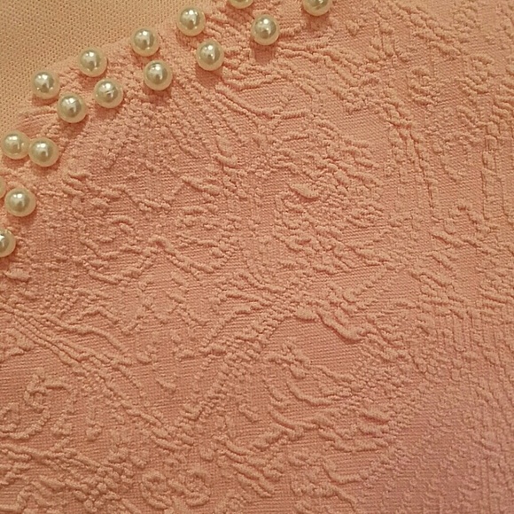 YA Los Angeles Blush Textured Fit & Flare Dress - Picture 6 of 9