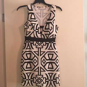 Black and white agaci dress