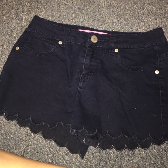 Navy blue high waisted shorts - Picture 1 of 4