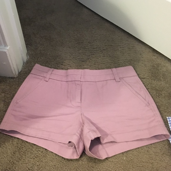 Purple jcrew 3 inch chino shorts
