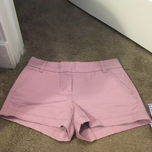 Purple jcrew 3 inch chino shorts