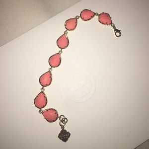Peach teardrop linked Kendra Bracelet