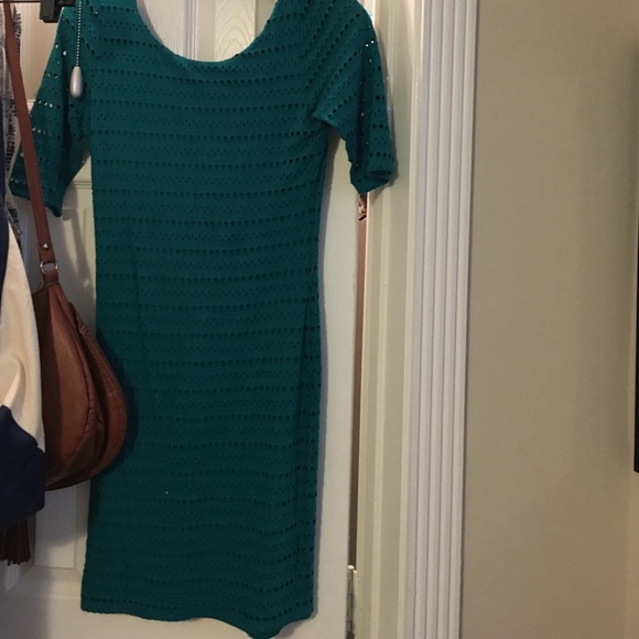 Emerald green eight sixty dress.