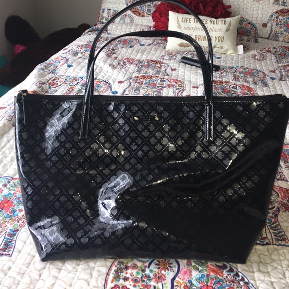 Kate spade vinyl large tote