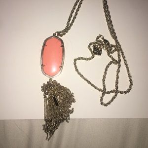 Peach and gold Kendra Scott Tassel Necklace