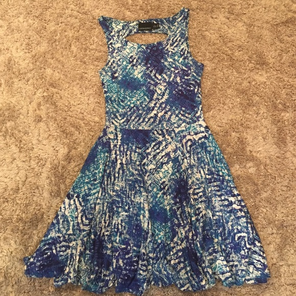 Patterned skater skirt dress