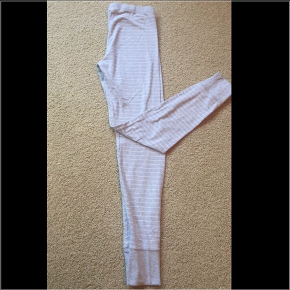 Grey and white stripped leggings! Was $20 NOW $10