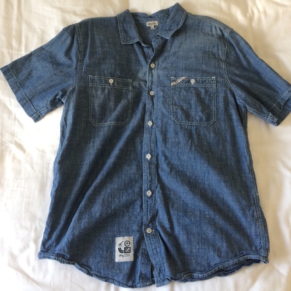 Men's Navy Button Down