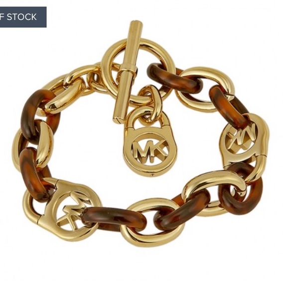 MK Heritage Link Tortoise Toggle Bracelet