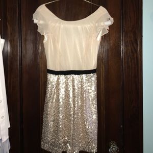 Forever 21 skater sequins dress w/ bow