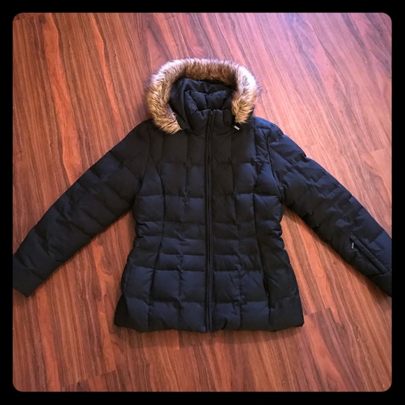 Calvin Klein Plush Small Black Coat