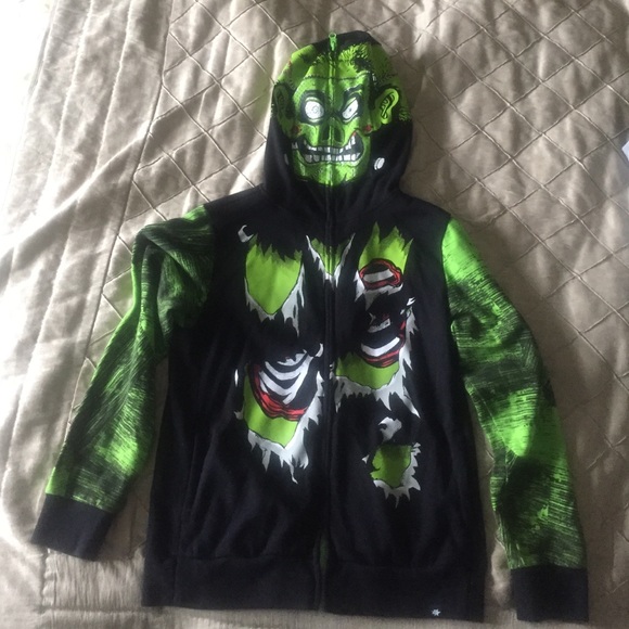 Black Hooded Sweatshirt - Monster Themed