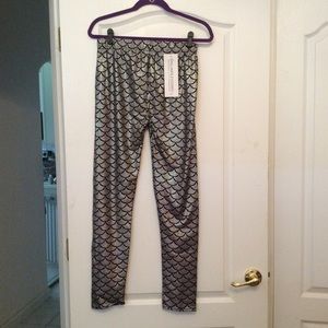 Silver Mermaid Leggings XXXL