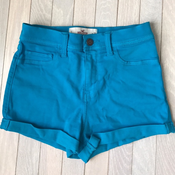 Hollister Blue High Waisted Shorts