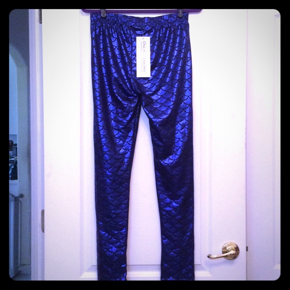 Royal Blue Mermaid Leggings XXXL