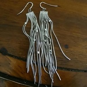 Rhinestone dangly earrings