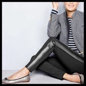 J Crew Gigi tuxedo leather striped pant
