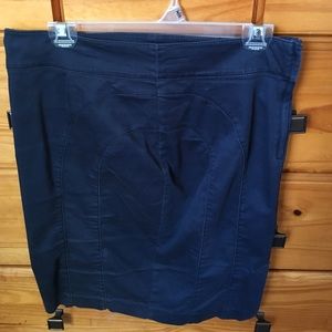 H&M Navy Blue Knee Length Pencil Skirt