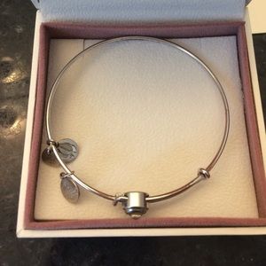 Alex and Ani clear crystal bangle