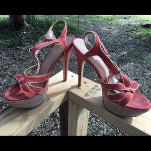 Women's coral high heel