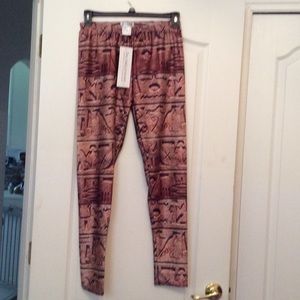 Hieroglyphics Egyptian Leggings brand new XXXL