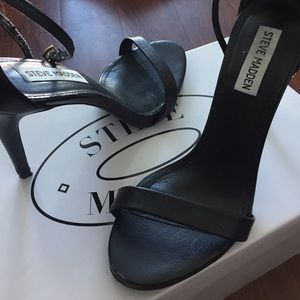 Steve Madden Black Strappy Heels