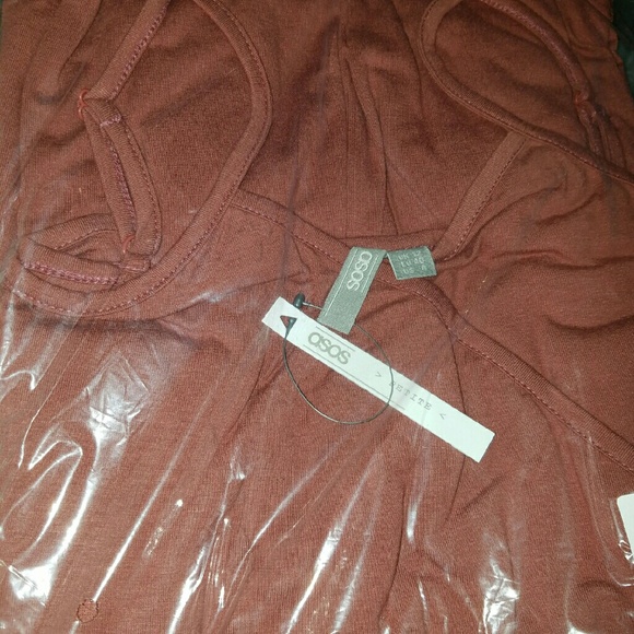 ASOS Petite Jumpsuit Surplice Rosewood Pink - Picture 2 of 2