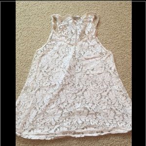 SELLING $10 sheer, off white, tank top!