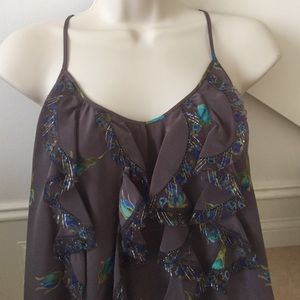 Rebecca Taylor Floral tank size 4 silk