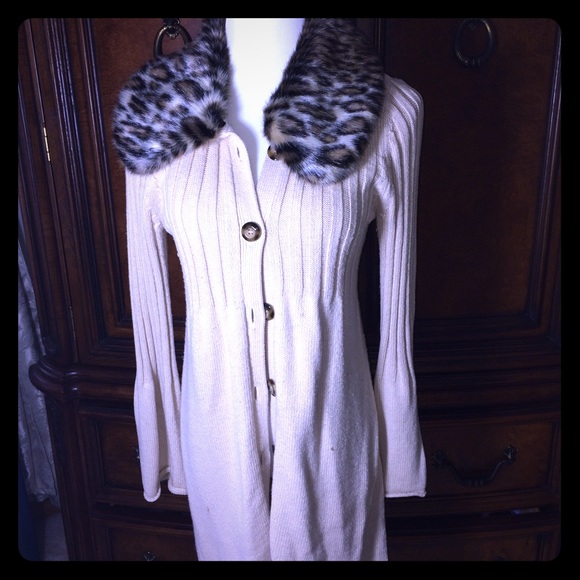 Tunic style cardigan sweater