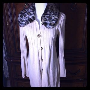 Tunic style cardigan sweater