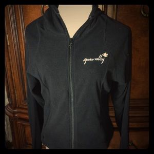Hooded light weight fleece jacket