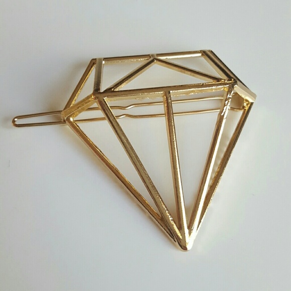 4 Hair Barrets Unicorn Diamond Moon Heart - Picture 2 of 4