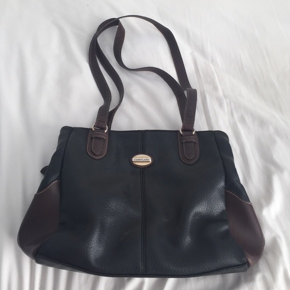Carryland black and brown faux leather purse