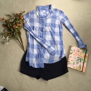 JCREW the perfect shirt checked button down XS