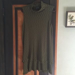 Anthropologie olive green sleeveless tunic