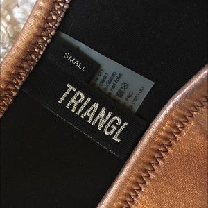 Small Triangl Metalic Rose Gold Bottoms