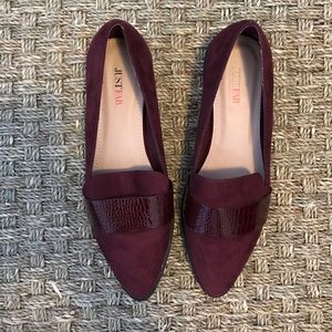 Burgundy loafers