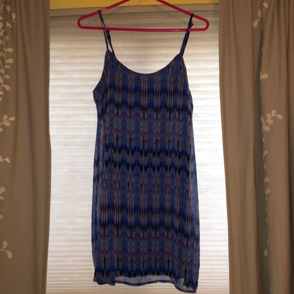 Blue geometric dress - size M