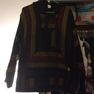 Authentic Rasta colored "drug rug"/poncho