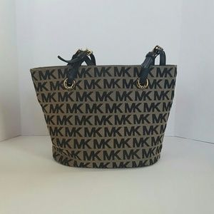 michael kors signature jacquard tote