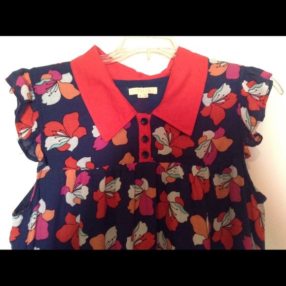 Tulle by Anthropologie flower print dress sz M - Picture 2 of 3
