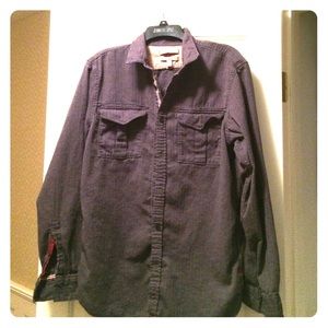 Gray Banana Republic Light Flannel Button Down