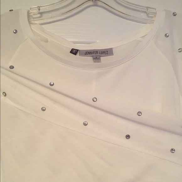 🎾Jennifer Lopez Dressy Shirt w/Rhinestones