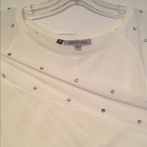 🎾Jennifer Lopez Dressy Shirt w/Rhinestones