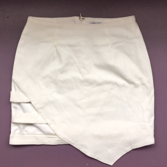 white mini skirt