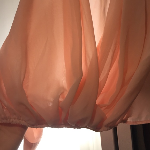 Sheer pink shirt open front - Picture 2 of 3